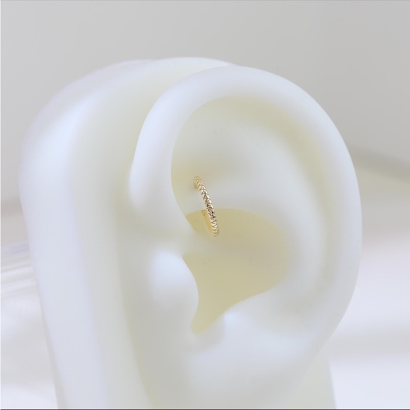 14K gold Cartilage or Septum Ring - Picture 3 of 4